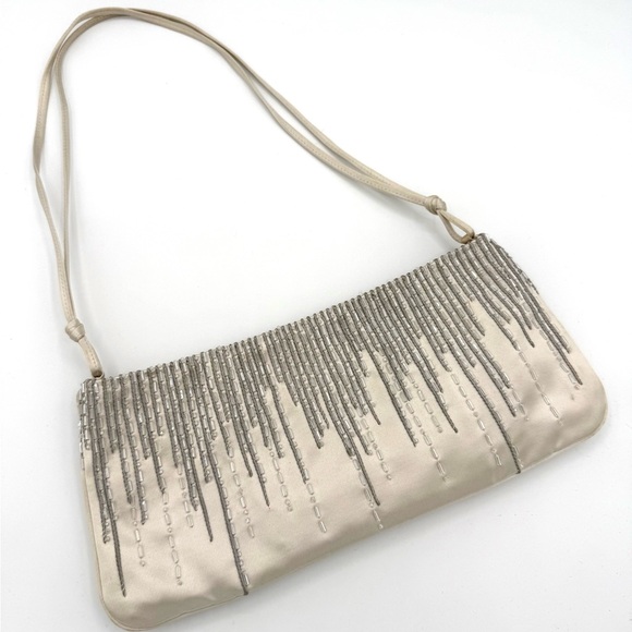 Prada Silver Beaded Evening Shoulder Bag - Picture 1 of 6
